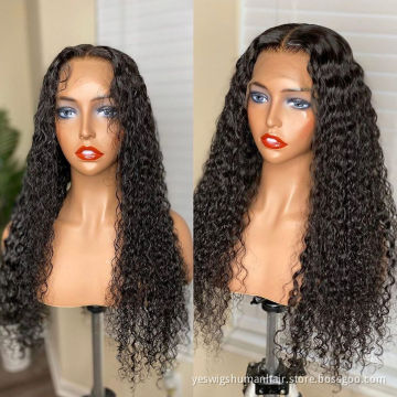 Cheap Lace Closure Wig Vendor Raw Indian Virgin Afro Kinky Curly Human Hair Hd Full Lace Front Wig For Black Women Human Hair